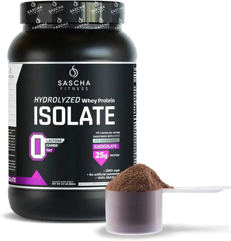 SASCHA FITNESS - SASCHA FITNESS Hydrolyzed Whey Protein Isolate Grass-Fed Chocolate 986Gr. - The Red Vitamin MX - Suplementos Alimenticios - {{ shop.shopifyCountryName }}