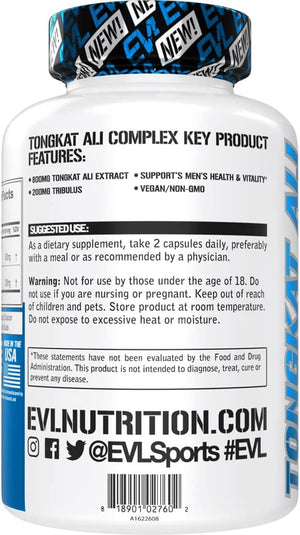 Evlution Nutrition Tongkat Ali 800 Mg. 30 Capsulas - The Red Vitamin MX