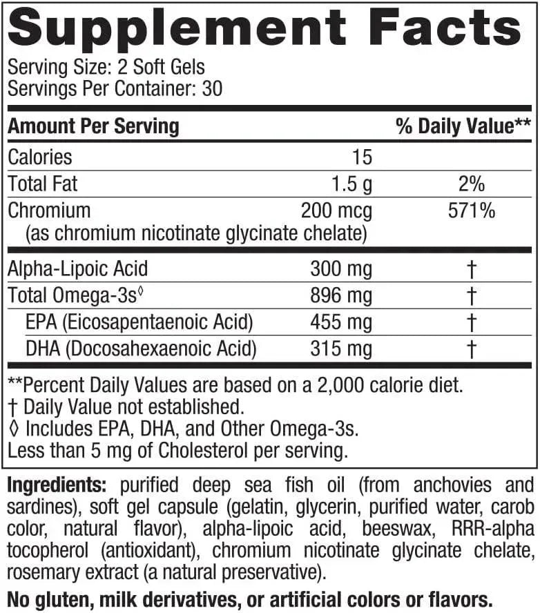 NORDIC NATURALS - Nordic Naturals Omega Blood Sugar Support 60 Capsulas Blandas - The Red Vitamin MX - Suplementos Alimenticios - {{ shop.shopifyCountryName }}