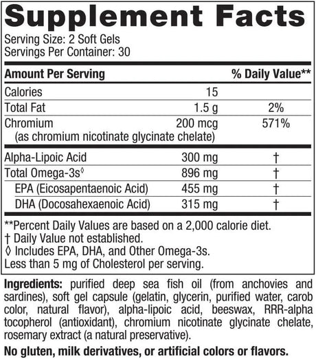 NORDIC NATURALS - Nordic Naturals Omega Blood Sugar Support 60 Capsulas Blandas - The Red Vitamin MX - Suplementos Alimenticios - {{ shop.shopifyCountryName }}