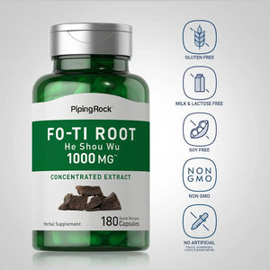 PIPING ROCK - Piping Rock Fo-Ti Root Extract 1000Mg. 180 Capsulas - The Red Vitamin MX - Suplementos Alimenticios - {{ shop.shopifyCountryName }}