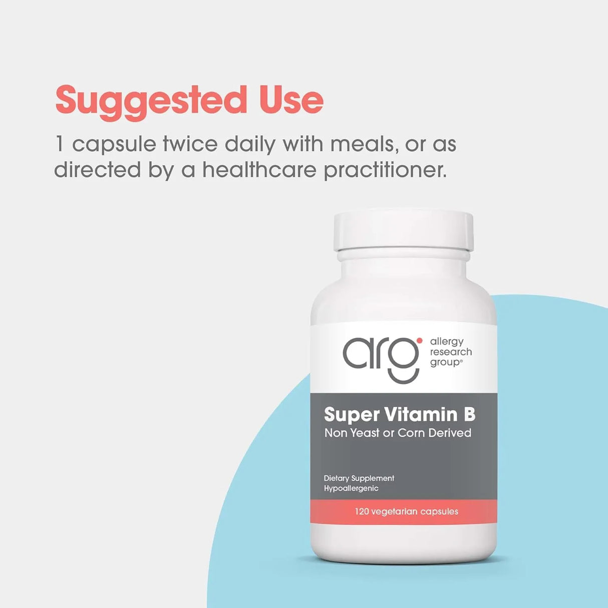 ALLERGY RESEARCH GROUP - Allergy Research Group Super Vitamin B Complex 120 Capsulas - The Red Vitamin MX - Suplementos Alimenticios - {{ shop.shopifyCountryName }}