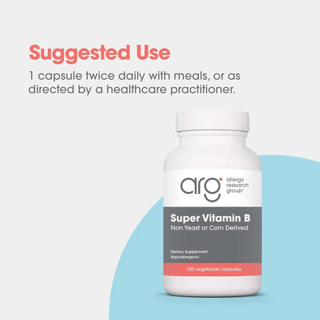 ALLERGY RESEARCH GROUP - Allergy Research Group Super Vitamin B Complex 120 Capsulas - The Red Vitamin MX - Suplementos Alimenticios - {{ shop.shopifyCountryName }}