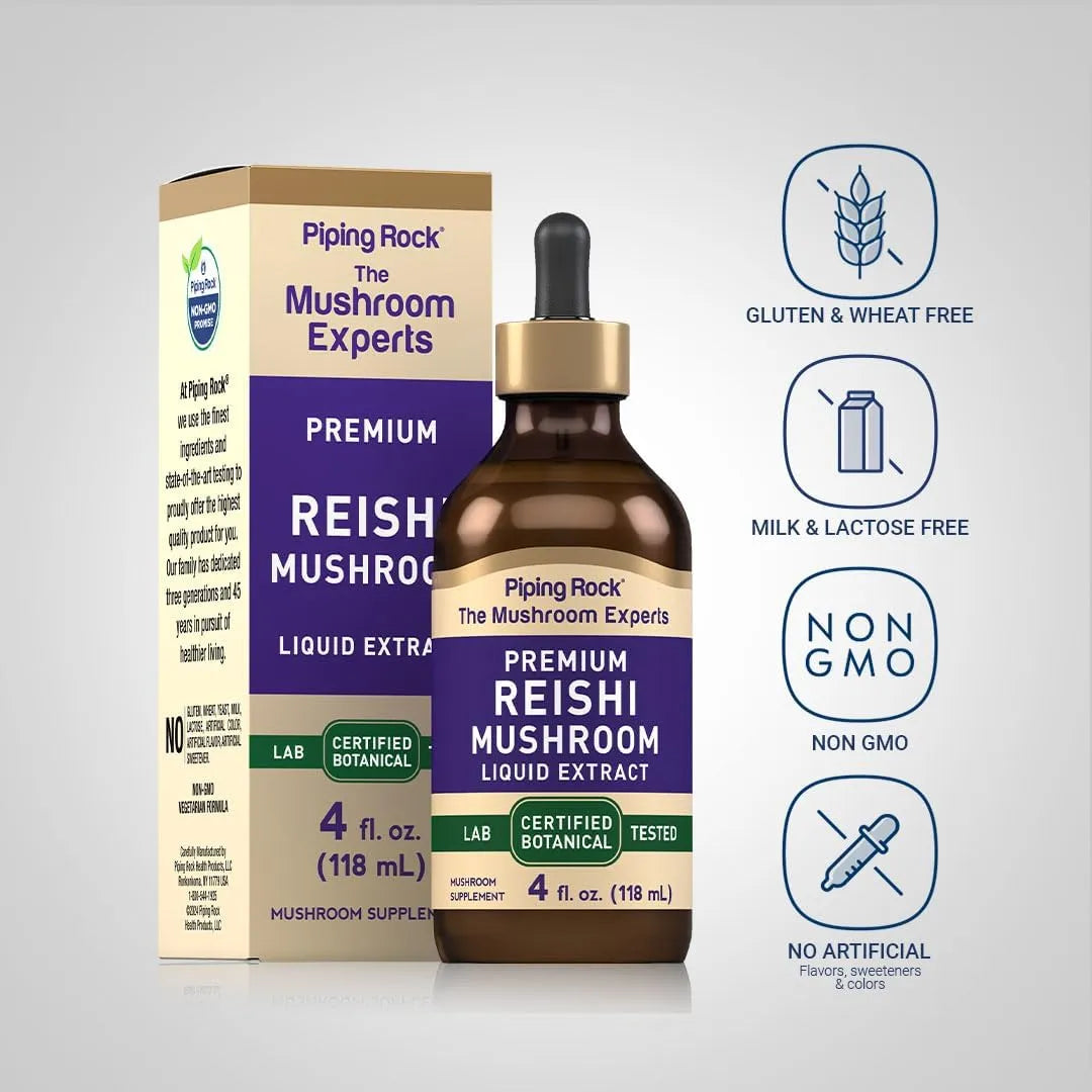 PIPING ROCK - Piping Rock Reishi Mushroom Tincture 4 Fl.Oz. - The Red Vitamin MX - Suplementos Alimenticios - {{ shop.shopifyCountryName }}
