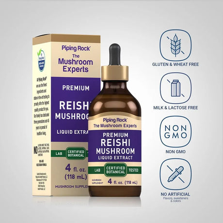 PIPING ROCK - Piping Rock Reishi Mushroom Tincture 4 Fl.Oz. - The Red Vitamin MX - Suplementos Alimenticios - {{ shop.shopifyCountryName }}