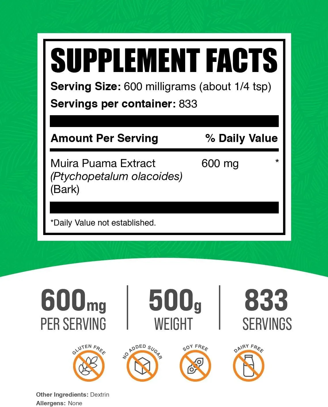 BULK SUPPLEMENTS - Bulk Supplements Muira Puama Extract Powder 500Gr. - The Red Vitamin MX - Suplementos Alimenticios - {{ shop.shopifyCountryName }}