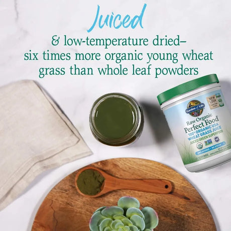 GARDEN OF LIFE - Garden of Life Raw 100% Organic Perfect Food USA Wheat Grass Juice 60 Servicios 240Gr. - The Red Vitamin MX - Suplementos Alimenticios - {{ shop.shopifyCountryName }}