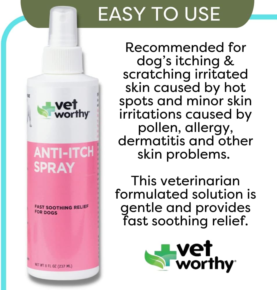 Vet Worthy Anti-Itch Spray for Dogs 8 Fl.Oz.