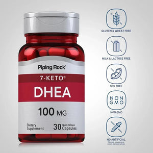 PIPING ROCK - Piping Rock 7 Keto DHEA 100Mg. 30 Capsulas - The Red Vitamin MX - Suplementos Alimenticios - {{ shop.shopifyCountryName }}