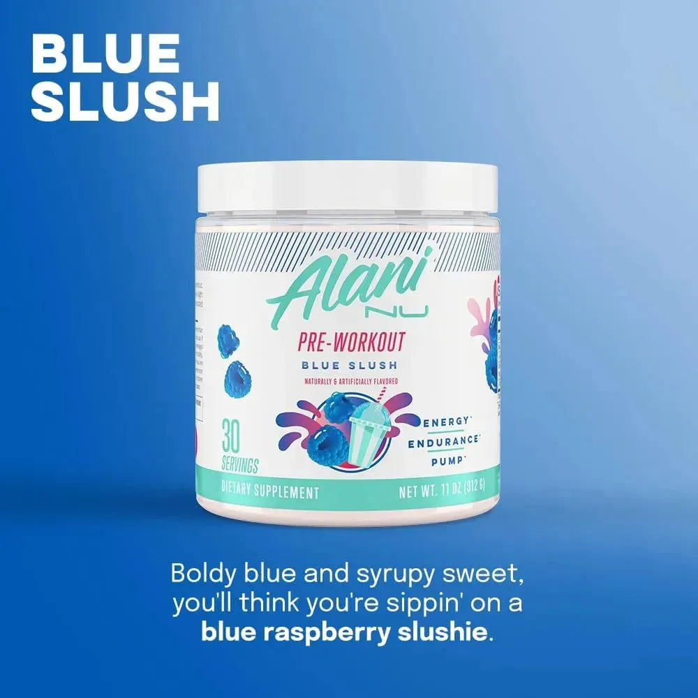 ALANI NU - Alani Nu Pre Workout Powder Blue Slush 30 Servicios 312Gr. - The Red Vitamin MX - Suplementos Alimenticios - {{ shop.shopifyCountryName }}