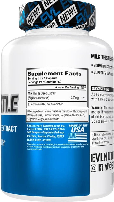 EVL Silymarin Milk Thistle 60 Capsulas - The Red Vitamin MX - Suplementos Alimenticios - EVLUTION