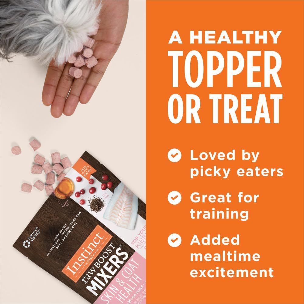 Instinct Raw Boost Mixers Skin & Coat Health Freeze-Dried Dog Food Topper 156Gr.