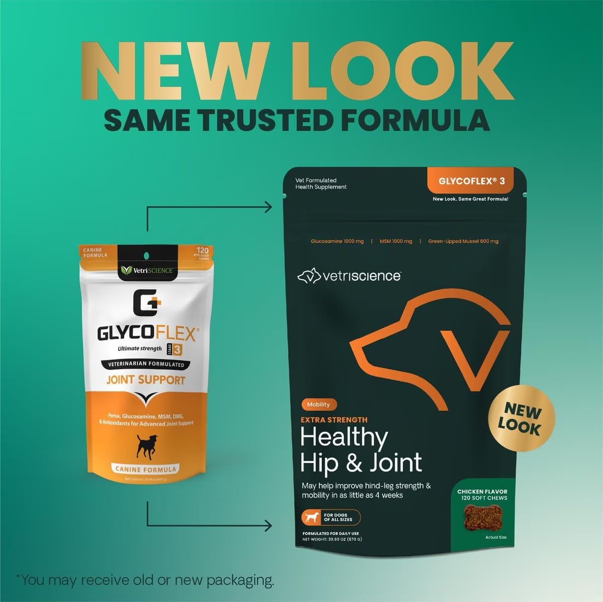 VetriScience Extra Strength Healthy Hip & Joint Chews 120 Masticables