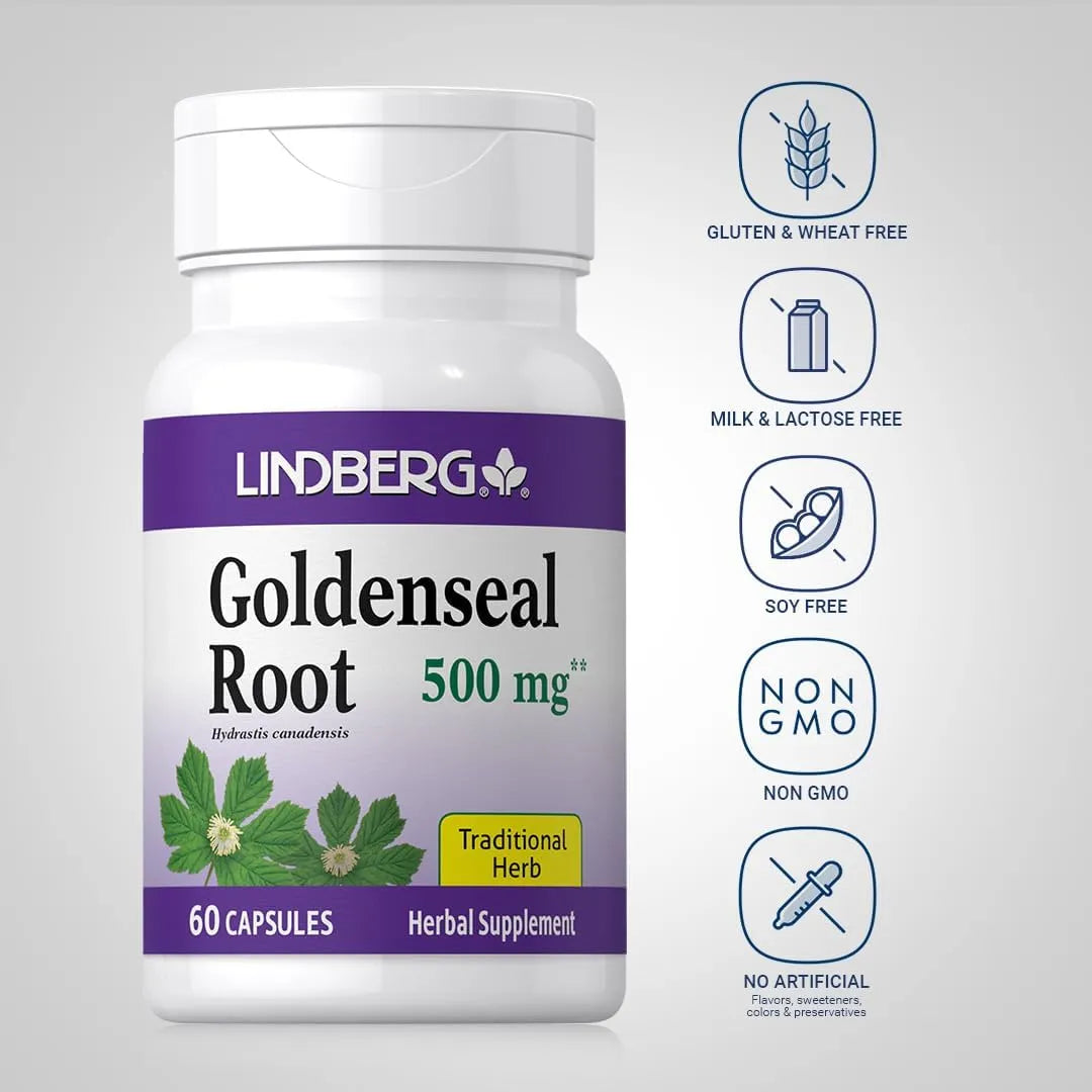 LINDBERG - Lindberg Goldenseal Root 500Mg. 60 Capsulas - The Red Vitamin MX - Suplementos Alimenticios - {{ shop.shopifyCountryName }}