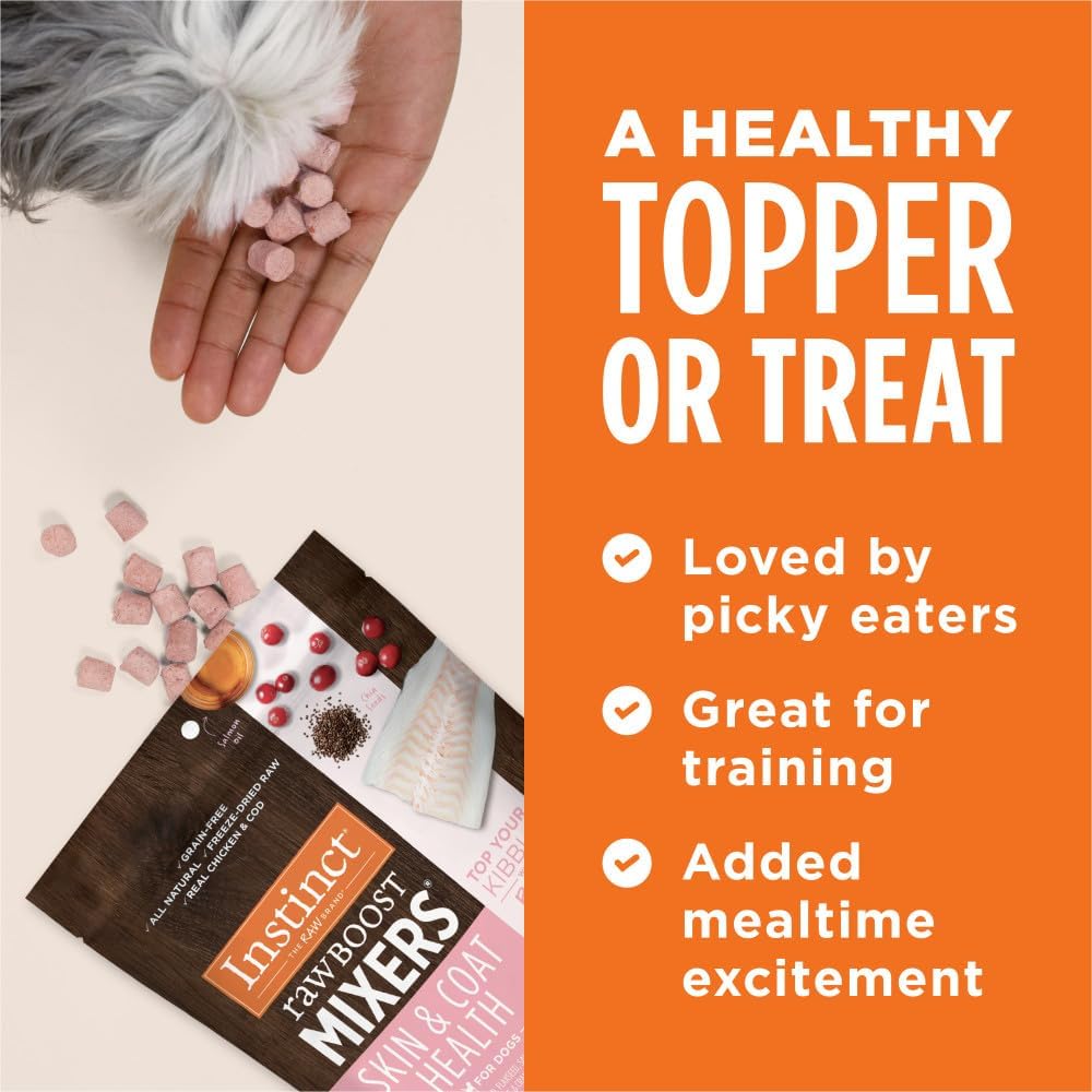 Instinct Raw Boost Mixers Skin & Coat Health Freeze-Dried Dog Food Topper 354Gr.