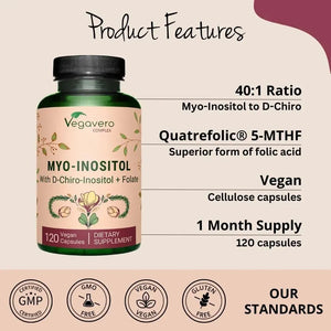 VEGAVERO - Vegavero Myo-Inositol & D-Chiro Inositol 120 Capsulas - The Red Vitamin MX - Suplementos Alimenticios - {{ shop.shopifyCountryName }}