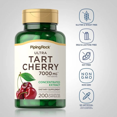 PIPING ROCK - Piping Rock Tart Cherry Extract 7000Mg. 200 Capsulas - The Red Vitamin MX - Suplementos Alimenticios - {{ shop.shopifyCountryName }}