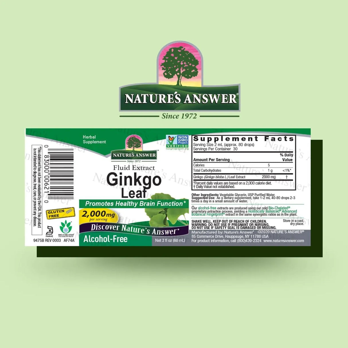 NATURE´S ANSWER - Nature's Answer Alcohol-Free Ginkgo Leaf 2 Fl.Oz. - The Red Vitamin MX - Suplementos Alimenticios - {{ shop.shopifyCountryName }}