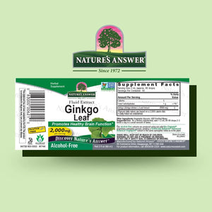 NATURE´S ANSWER - Nature's Answer Alcohol-Free Ginkgo Leaf 2 Fl.Oz. - The Red Vitamin MX - Suplementos Alimenticios - {{ shop.shopifyCountryName }}