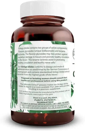 NATURAL NUTRA - Natural Nutra Ginkgo Biloba 60 Capsulas - The Red Vitamin MX - Suplementos Alimenticios - {{ shop.shopifyCountryName }}