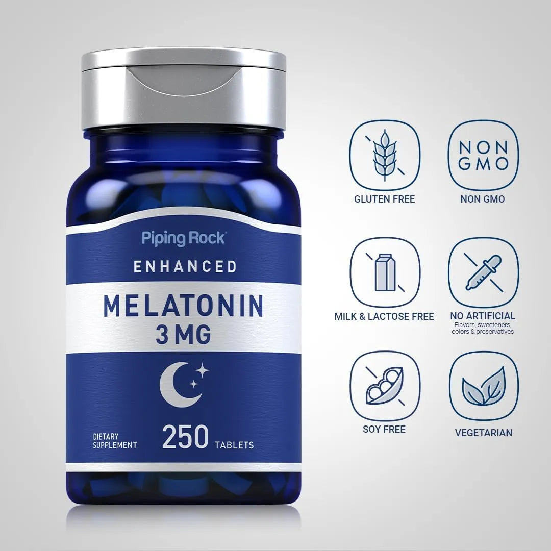 PIPING ROCK - Piping Rock Melatonin 3Mg. 250 Tabletas - The Red Vitamin MX - sup - {{ shop.shopifyCountryName }}