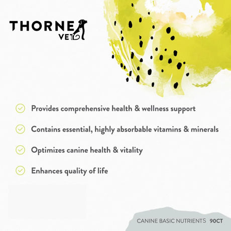 THORNEVET - ThorneVET Canine Basic Nutrients Multivitamin Support for Dogs 90 Masticables - The Red Vitamin MX - Multivitamínicos Para Perros - {{ shop.shopifyCountryName }}