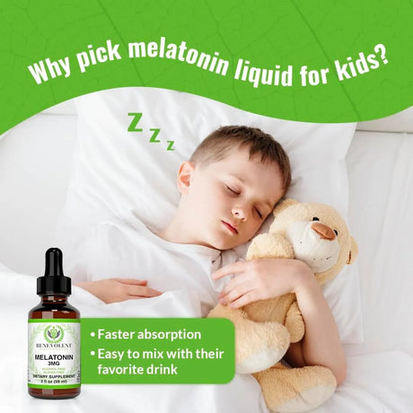 BENEVOLENT NOURISHMENT - Benevolent Melatonin Liquid 3Mg. 2 Fl.Oz. - The Red Vitamin MX - Suplementos Alimenticios - {{ shop.shopifyCountryName }}