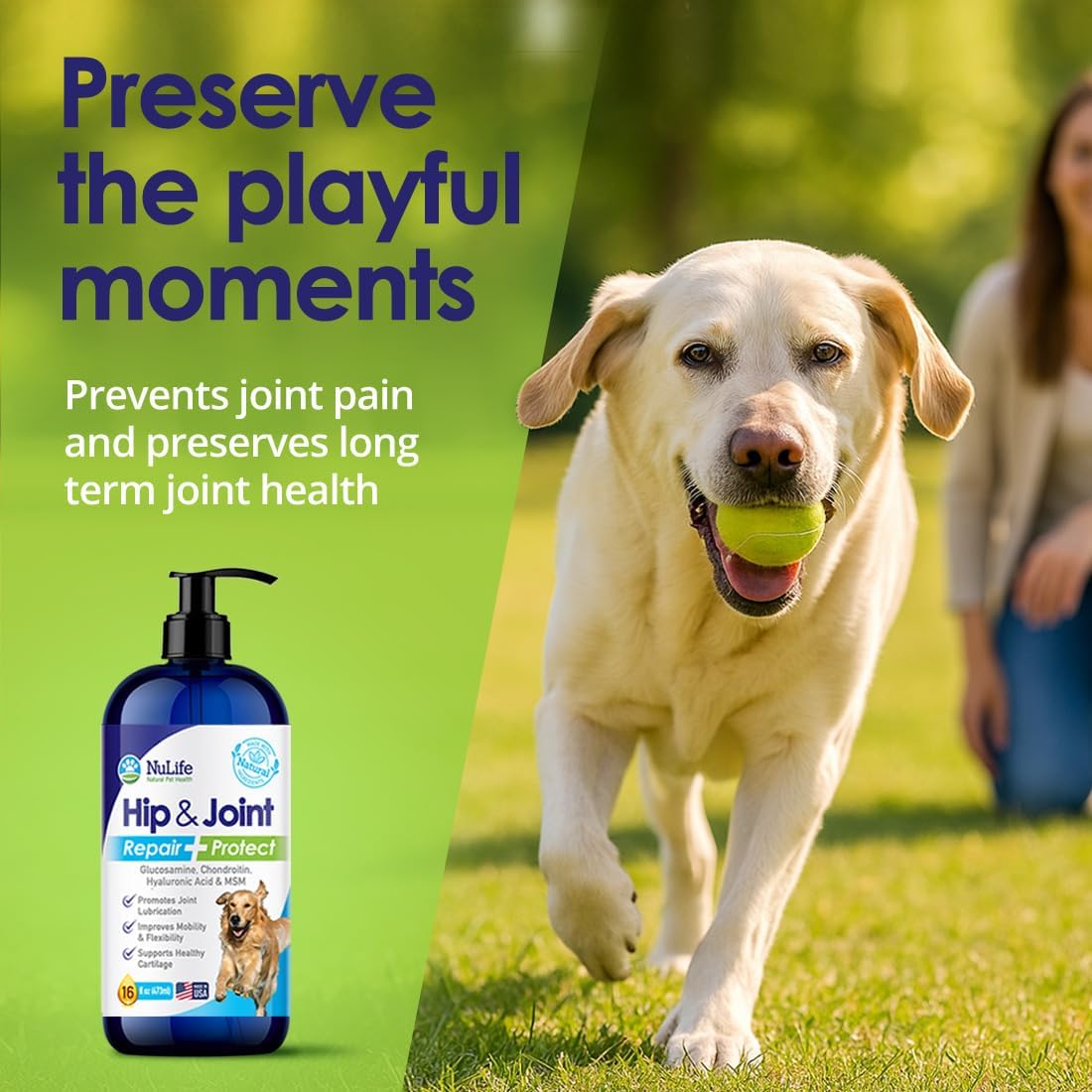 NuLife Hip & Joint Liquid Glucosamine for Dogs 16 Fl.Oz.