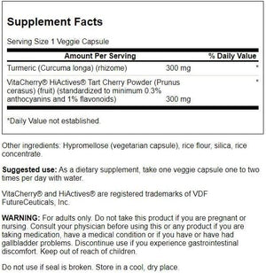 Swanson Tart Cherry & Turmeric 60 Capsulas 2 Pack