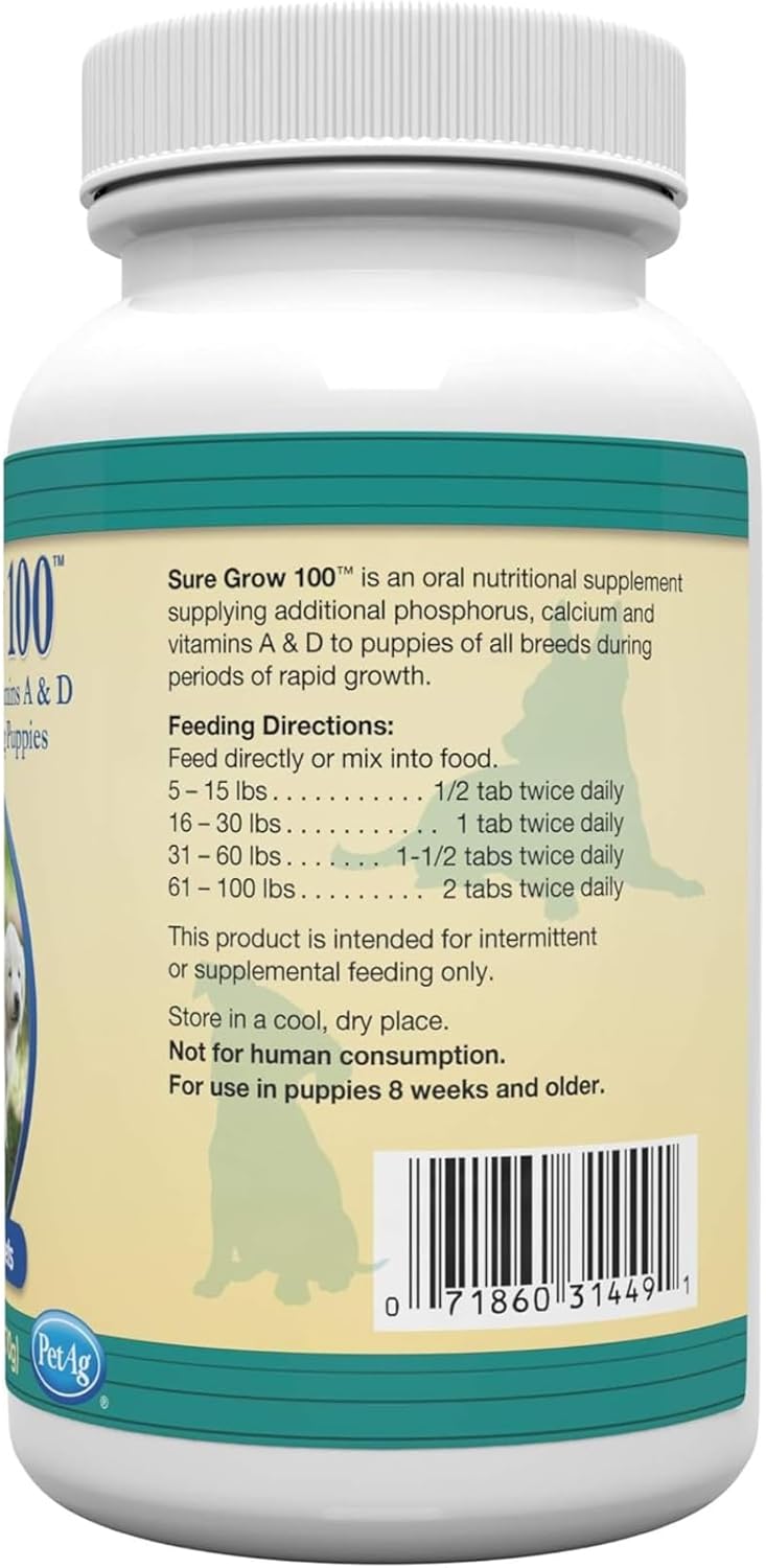 PetAg Sure Grow 100 100 Tabletas Masticables