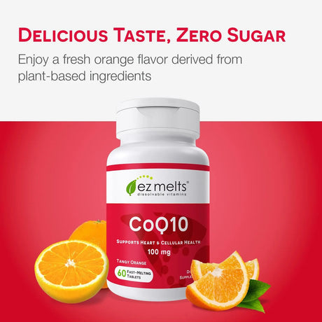 EZ MELTS - EZ Melts Dissolvable CoQ10 100Mg. 60 Tabletas - The Red Vitamin MX - Suplementos Alimenticios - {{ shop.shopifyCountryName }}