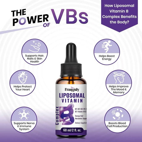FRANGULY - Franguly Liposomal Vitamin B Complex Liquid 2 Fl.Oz. - The Red Vitamin MX - Suplementos Alimenticios - {{ shop.shopifyCountryName }}