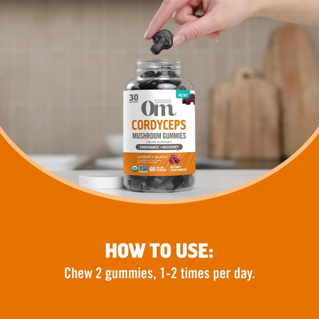 OM - OM MUSHROOM SUPERFOOD Cordyceps Gummies 60 Gomitas - The Red Vitamin MX - Suplementos Alimenticios - {{ shop.shopifyCountryName }}