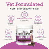 DR. JOSEPH'S - Dr. Joseph's VetPro Complete Dog Hip and Joint Peanut Butter Flavored 60 Masticables - The Red Vitamin MX - Cuidado De Cadera Y Articulaciones Para Perros - {{ shop.shopifyCountryName }}