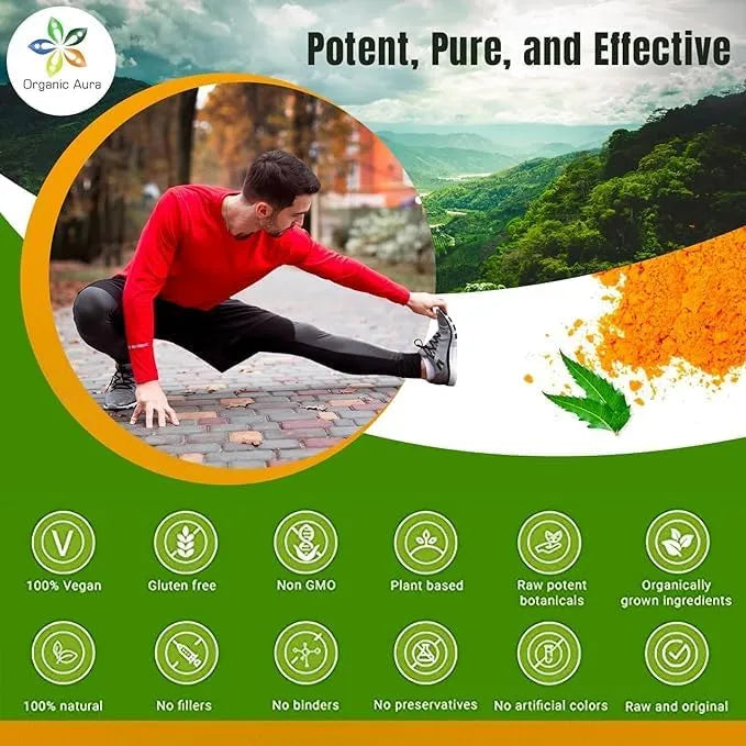 ORGANIC AURA - Organic Aura Moringa Turmeric Curcumin 150 Capsulas - The Red Vitamin MX - Suplementos Alimenticios - {{ shop.shopifyCountryName }}