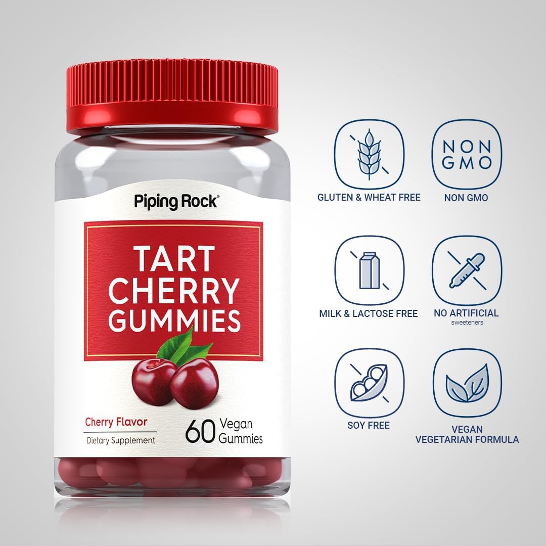 Piping Rock Tart Cherry Gummies 60 Gomitas