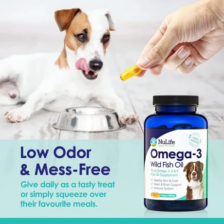 NULIFE - NuLife Pure Omega 3 Fish Oil for Dogs 180 Capsulas - The Red Vitamin MX - Aceite De Pescado Para Perros - {{ shop.shopifyCountryName }}