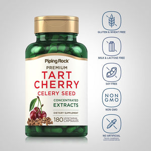 PIPING ROCK - Piping Rock Tart Cherry and Celery Seed 180 Capsulas - The Red Vitamin MX - Suplementos Alimenticios - {{ shop.shopifyCountryName }}