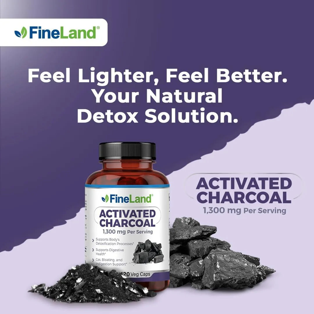 FINELAND - FineLand Activated Charcoal 1300Mg. 120 Capsulas - The Red Vitamin MX - Suplementos Alimenticios - {{ shop.shopifyCountryName }}