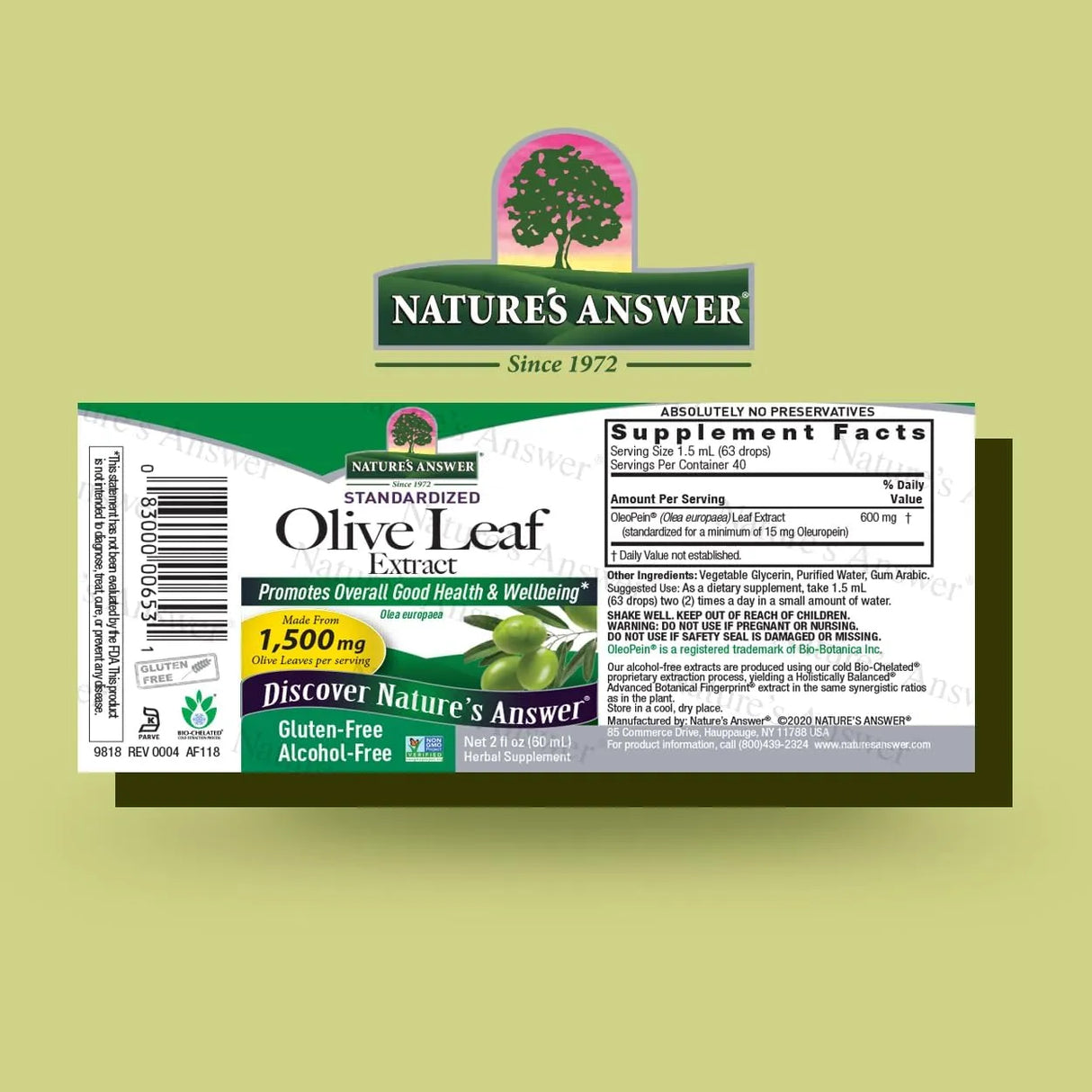 NATURE´S ANSWER - Nature's Answer Olive Leaf Extract 2 Fl.Oz. - The Red Vitamin MX - Suplementos Alimenticios - {{ shop.shopifyCountryName }}