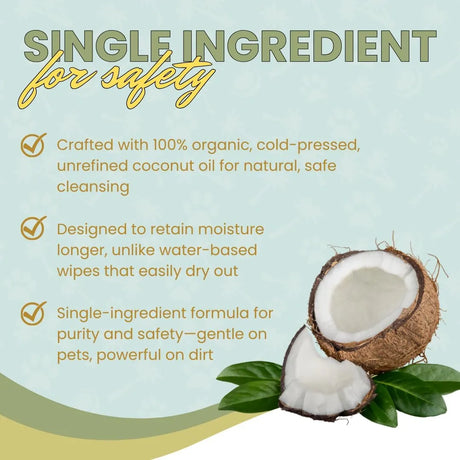 COCOPUP - Cocopup Dog Teeth Cleaning Wipes Ear Nose Paws Fur Cleaner Pure Coconut Oil 50 Toallitas - The Red Vitamin MX - Cuidado Dental Para Perros - {{ shop.shopifyCountryName }}