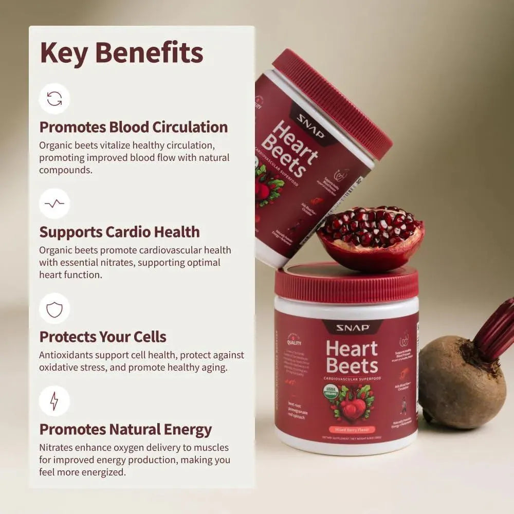 SNAP - Snap Supplements Heart Beets Powder 250Gr. - The Red Vitamin MX - Suplementos Alimenticios - {{ shop.shopifyCountryName }}