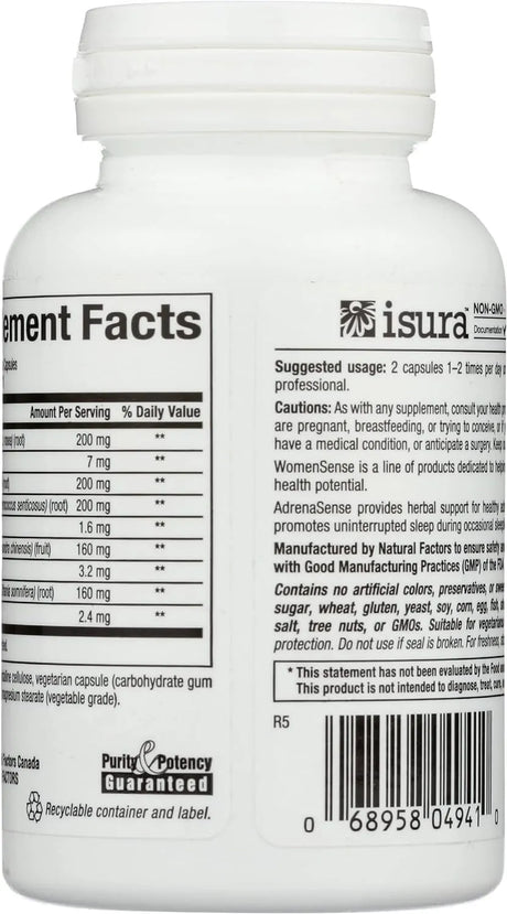 NATURAL FACTORS - Natural Factors WomenSense AdrenaSense 60 Capsulas - The Red Vitamin MX - Suplementos Alimenticios - {{ shop.shopifyCountryName }}