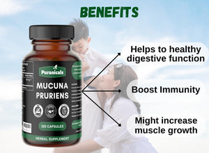 PURANICALS - Puranicals Mucuna Premium 320 Capsulas - The Red Vitamin MX - Suplementos Alimenticios - {{ shop.shopifyCountryName }}