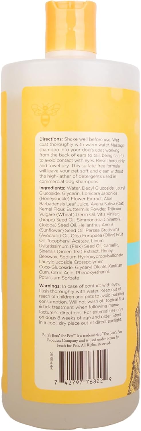 Burt's Bees for Pets Itch Soothing Shampoo with Honeysuckle 32 Fl.Oz.