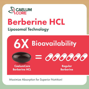 CAELUMCORE - CaelumCore Liposomal Berberine HCL 1500Mg. 60 Capsulas Blandas 2 Pack - The Red Vitamin MX - Suplementos Alimenticios - {{ shop.shopifyCountryName }}