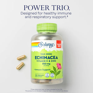 SOLARAY - SOLARAY Echinacea Vitamin C & Zinc 850Mg. 180 Capsulas - The Red Vitamin MX - Suplementos Alimenticios - {{ shop.shopifyCountryName }}