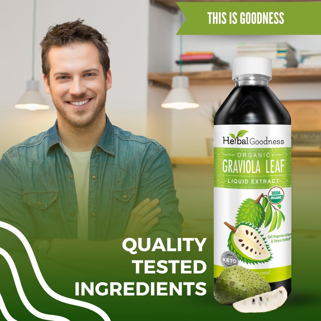 Herbal Goodness Soursop Graviola Leaf Extract 15X Strength 354Ml.