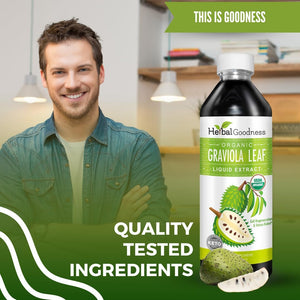 Herbal Goodness Soursop Graviola Leaf Extract 15X Strength 354Ml.