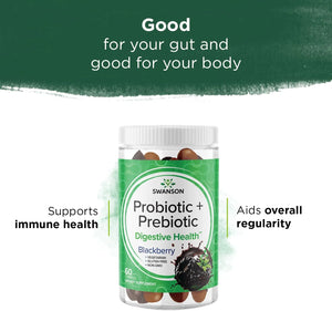 SWANSON - Swanson Probiotic + Prebiotic Gummies 60 Gomitas - The Red Vitamin MX - Suplementos Alimenticios - {{ shop.shopifyCountryName }}